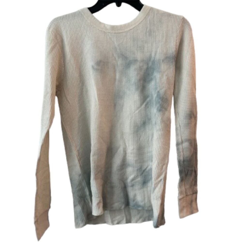 Fruit of the Loom Distressed White and Blue Long Sleeve